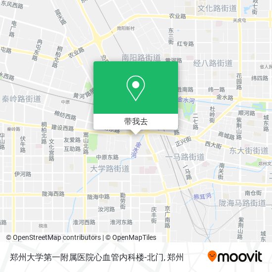 郑州大学第一附属医院心血管内科楼-北门地图