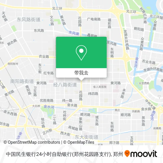 中国民生银行24小时自助银行(郑州花园路支行)地图