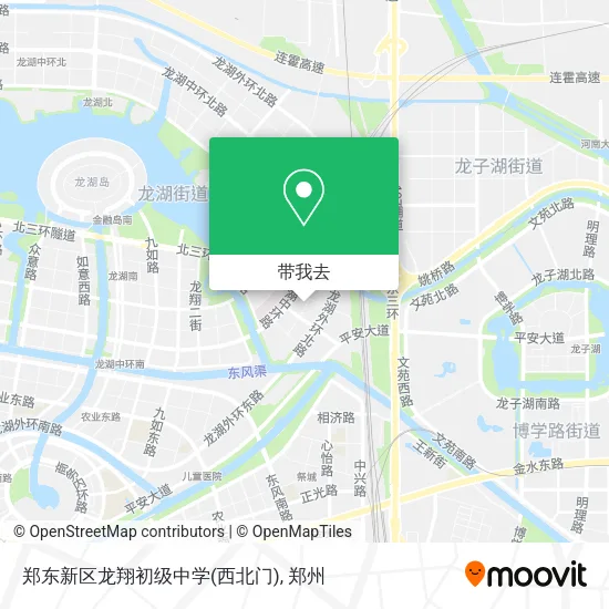 郑东新区龙翔初级中学(西北门)地图