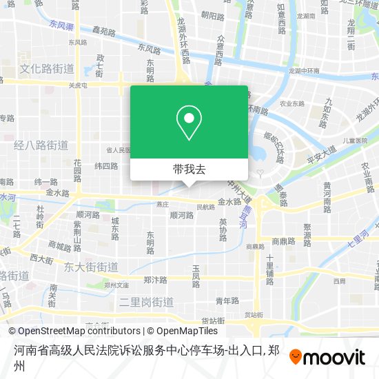 河南省高级人民法院诉讼服务中心停车场-出入口地图