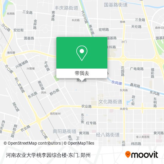 河南农业大学桃李园综合楼-东门地图