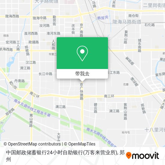 中国邮政储蓄银行24小时自助银行(万客来营业所)地图