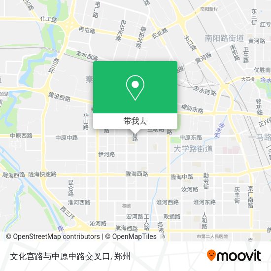 文化宫路与中原中路交叉口地图