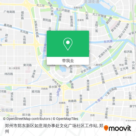 郑州市郑东新区如意湖办事处文化广场社区工作站地图