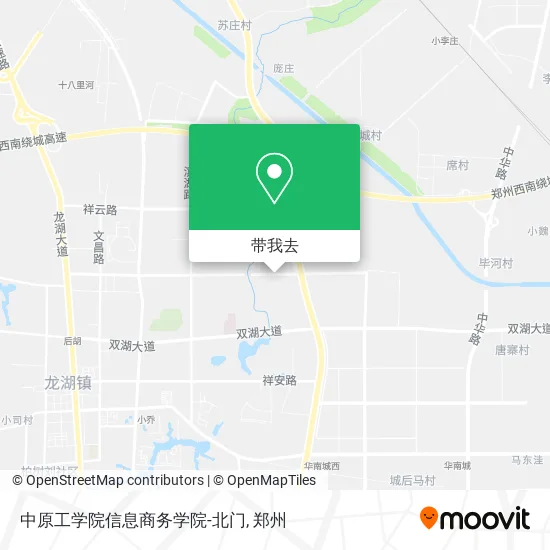 中原工学院信息商务学院-北门地图