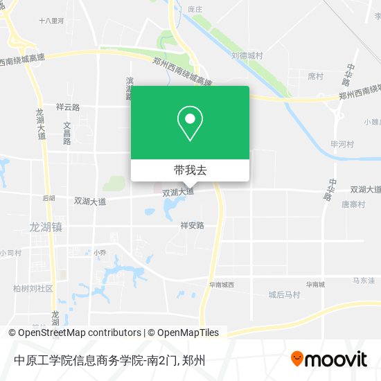 中原工学院信息商务学院-南2门地图