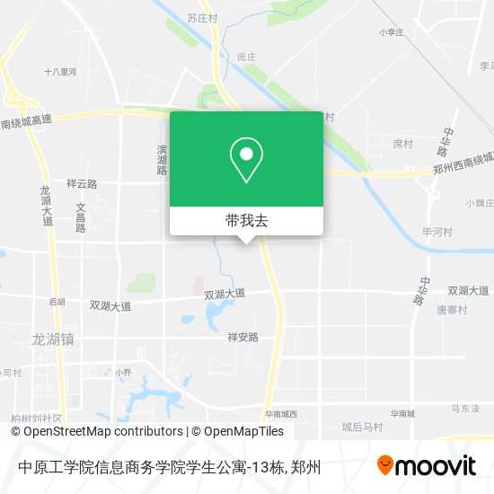中原工学院信息商务学院学生公寓-13栋地图