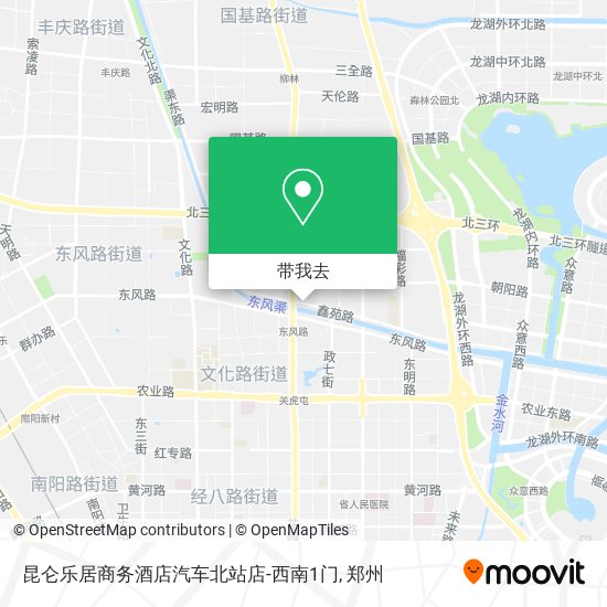 昆仑乐居商务酒店汽车北站店-西南1门地图