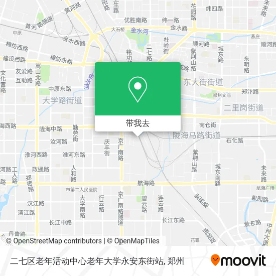 二七区老年活动中心老年大学永安东街站地图