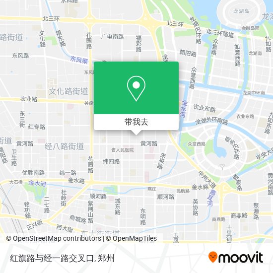 红旗路与经一路交叉口地图