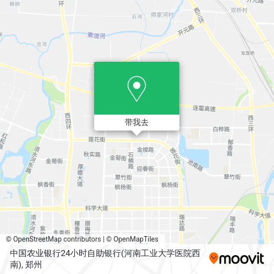 中国农业银行24小时自助银行(河南工业大学医院西南)地图