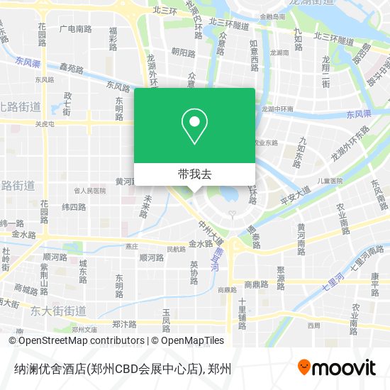 纳澜优舍酒店(郑州CBD会展中心店)地图