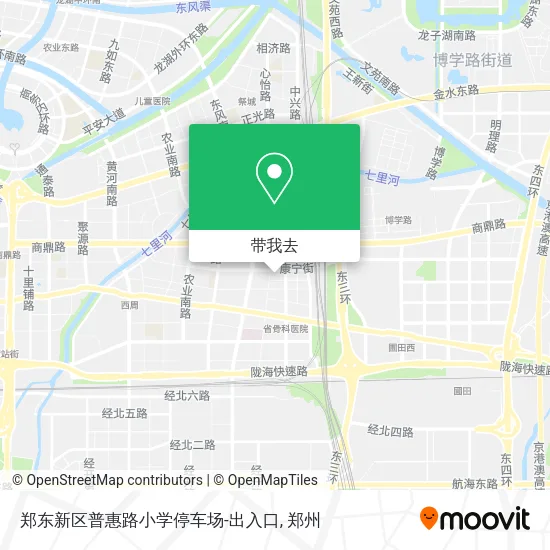 郑东新区普惠路小学停车场-出入口地图