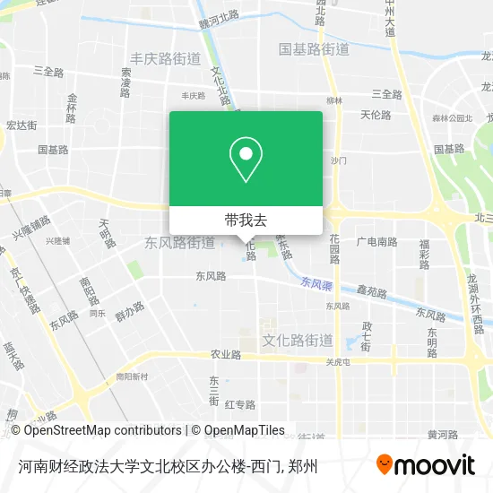 河南财经政法大学文北校区办公楼-西门地图