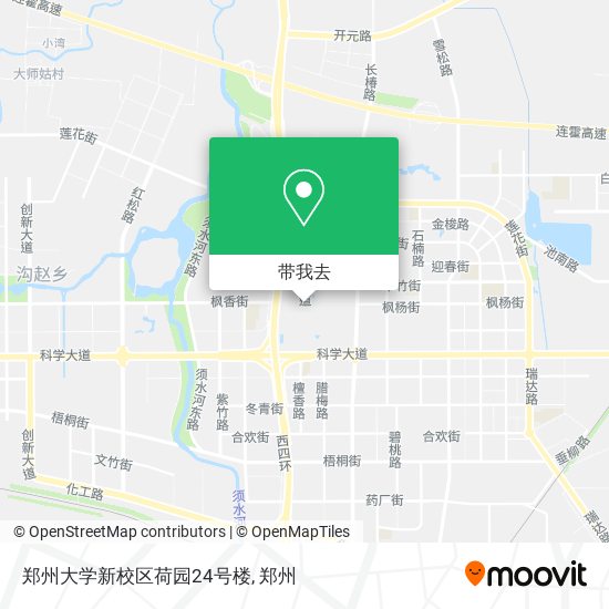 郑州大学新校区荷园24号楼地图