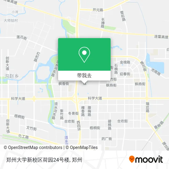 郑州大学新校区荷园24号楼地图