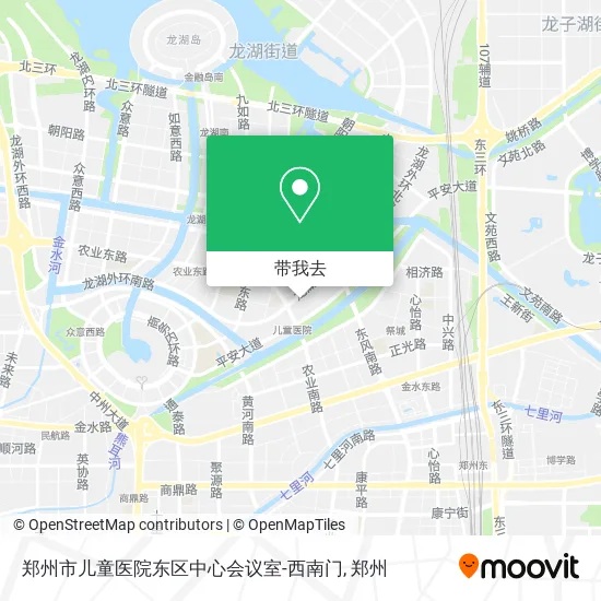 郑州市儿童医院东区中心会议室-西南门地图