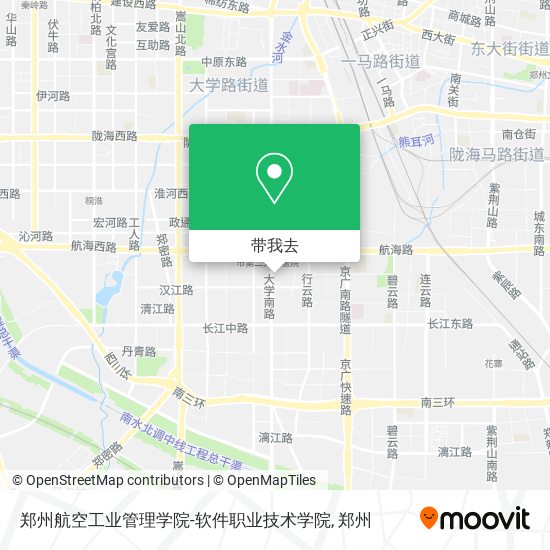 郑州航空工业管理学院-软件职业技术学院地图