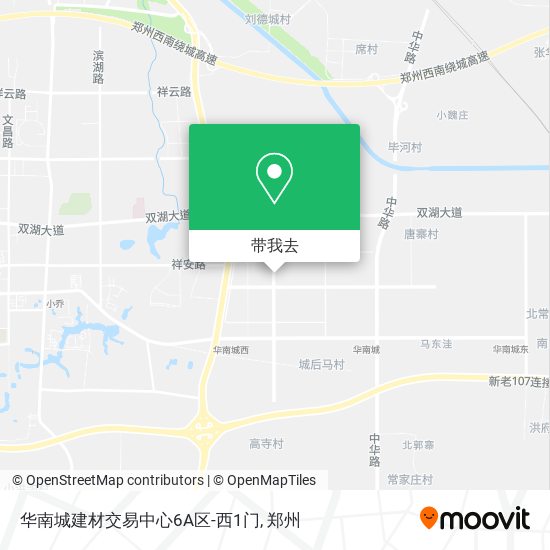 华南城建材交易中心6A区-西1门地图