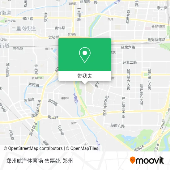 郑州航海体育场-售票处地图