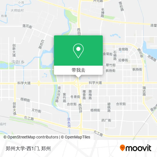 郑州大学-西1门地图
