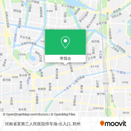 河南省直第三人民医院停车场-出入口地图