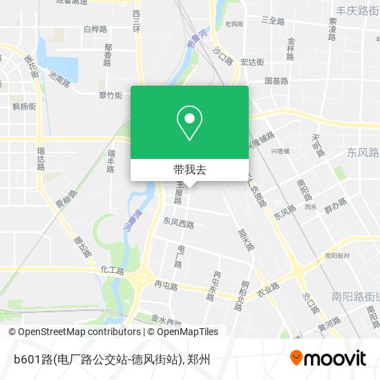 b601路(电厂路公交站-德风街站)地图