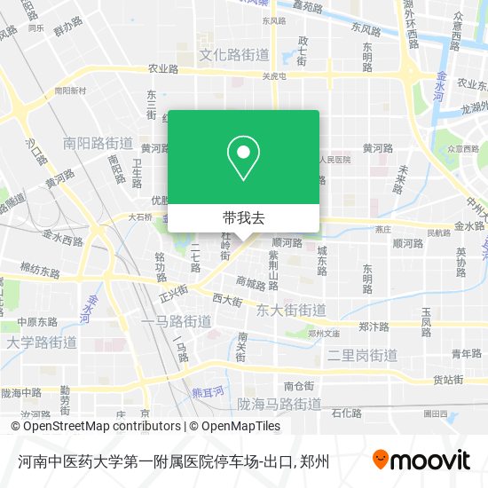 河南中医药大学第一附属医院停车场-出口地图
