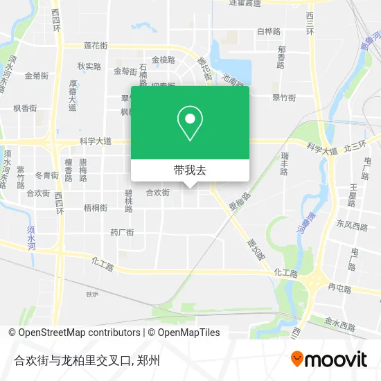 合欢街与龙柏里交叉口地图