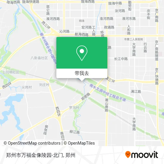 郑州市万福金像陵园-北门地图