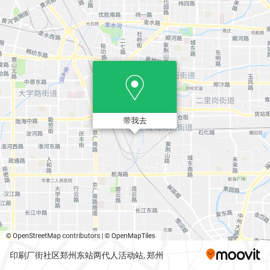 印刷厂街社区郑州东站两代人活动站地图