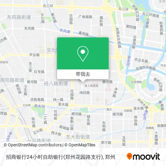 招商银行24小时自助银行(郑州花园路支行)地图