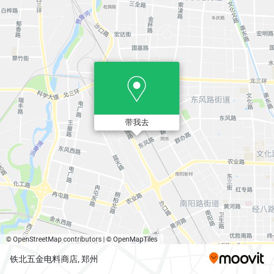 铁北五金电料商店地图