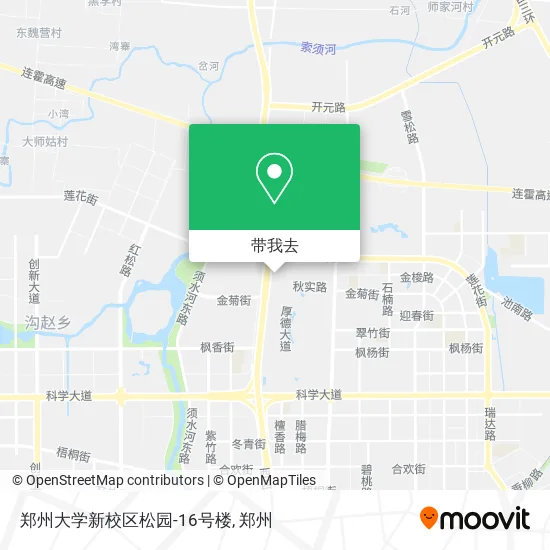 郑州大学新校区松园-16号楼地图