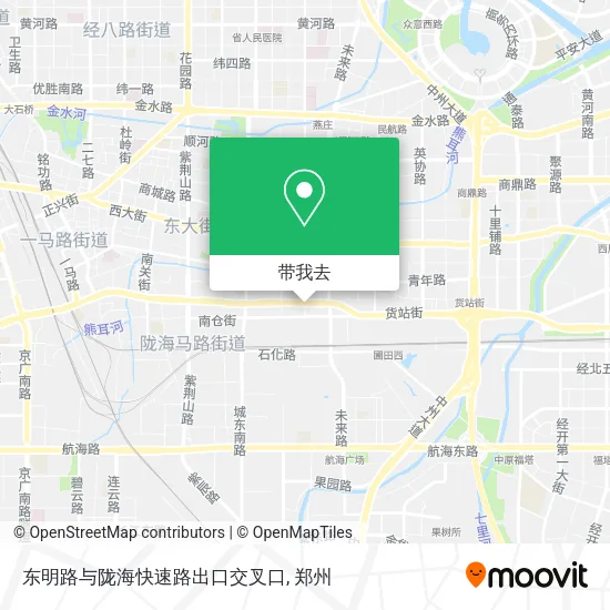 东明路与陇海快速路出口交叉口地图
