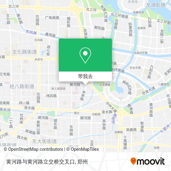黄河路与黄河路立交桥交叉口地图