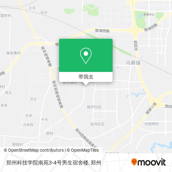 郑州科技学院南苑3-4号男生宿舍楼地图