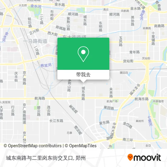 城东南路与二里岗东街交叉口地图
