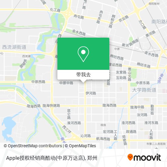 Apple授权经销商酷动(中原万达店)地图