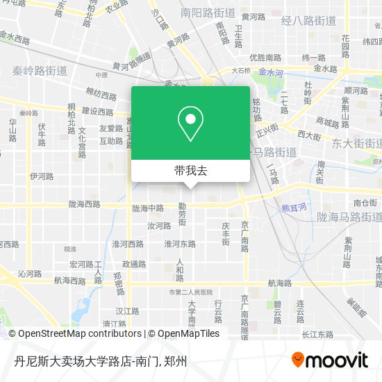 丹尼斯大卖场大学路店-南门地图