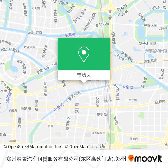 郑州浩骏汽车租赁服务有限公司(东区高铁门店)地图