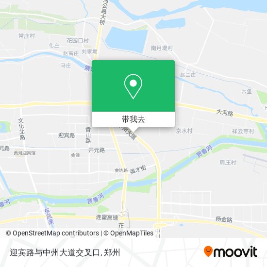 迎宾路与中州大道交叉口地图