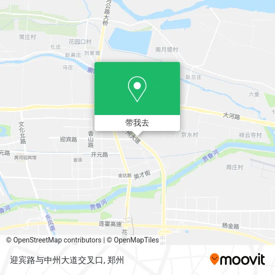 迎宾路与中州大道交叉口地图