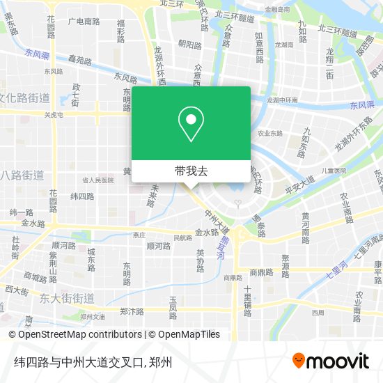 纬四路与中州大道交叉口地图