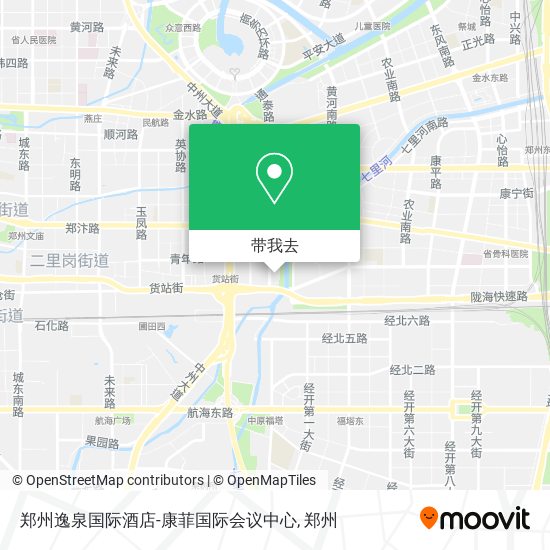 郑州逸泉国际酒店-康菲国际会议中心地图