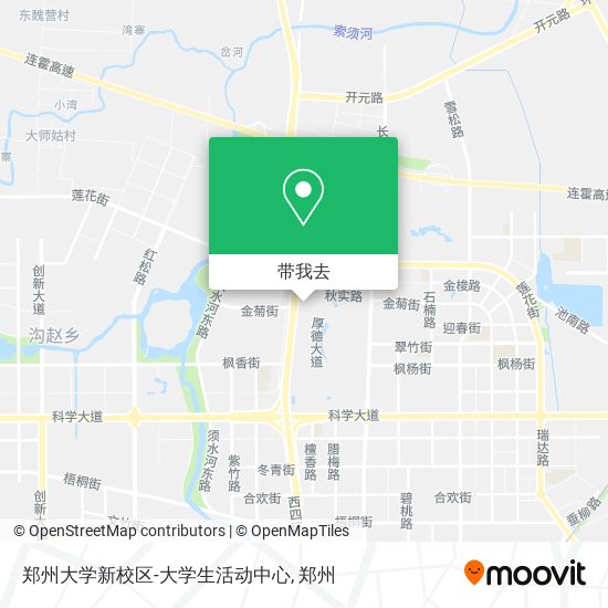 郑州大学新校区-大学生活动中心地图