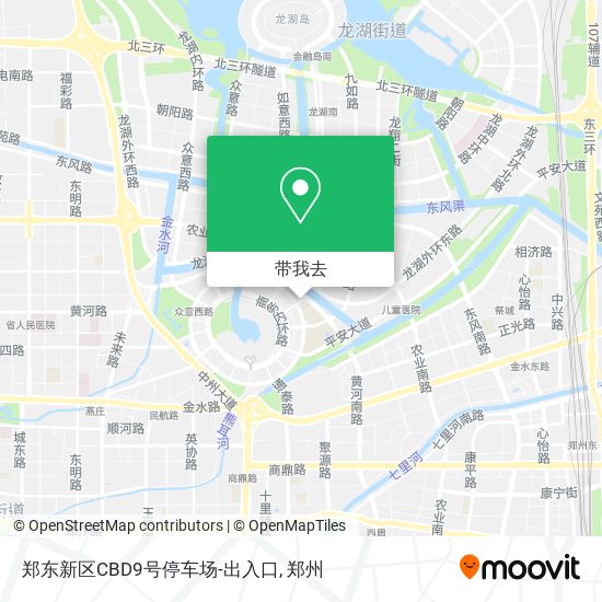 郑东新区CBD9号停车场-出入口地图