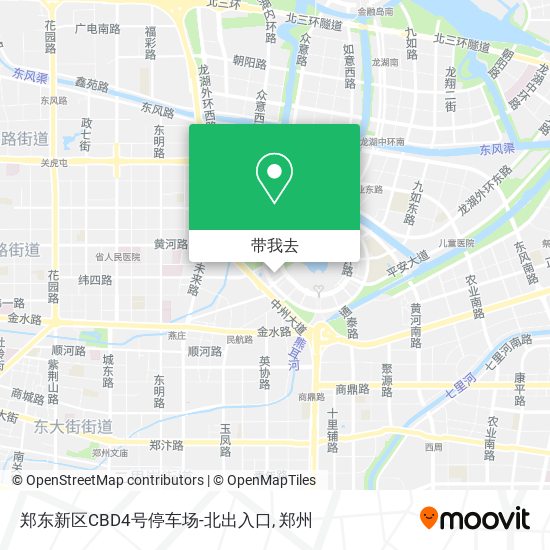 郑东新区CBD4号停车场-北出入口地图