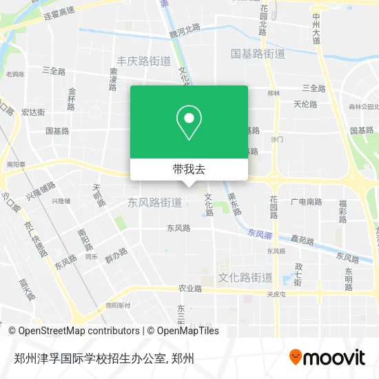 郑州津孚国际学校招生办公室地图