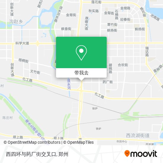 西四环与药厂街交叉口地图